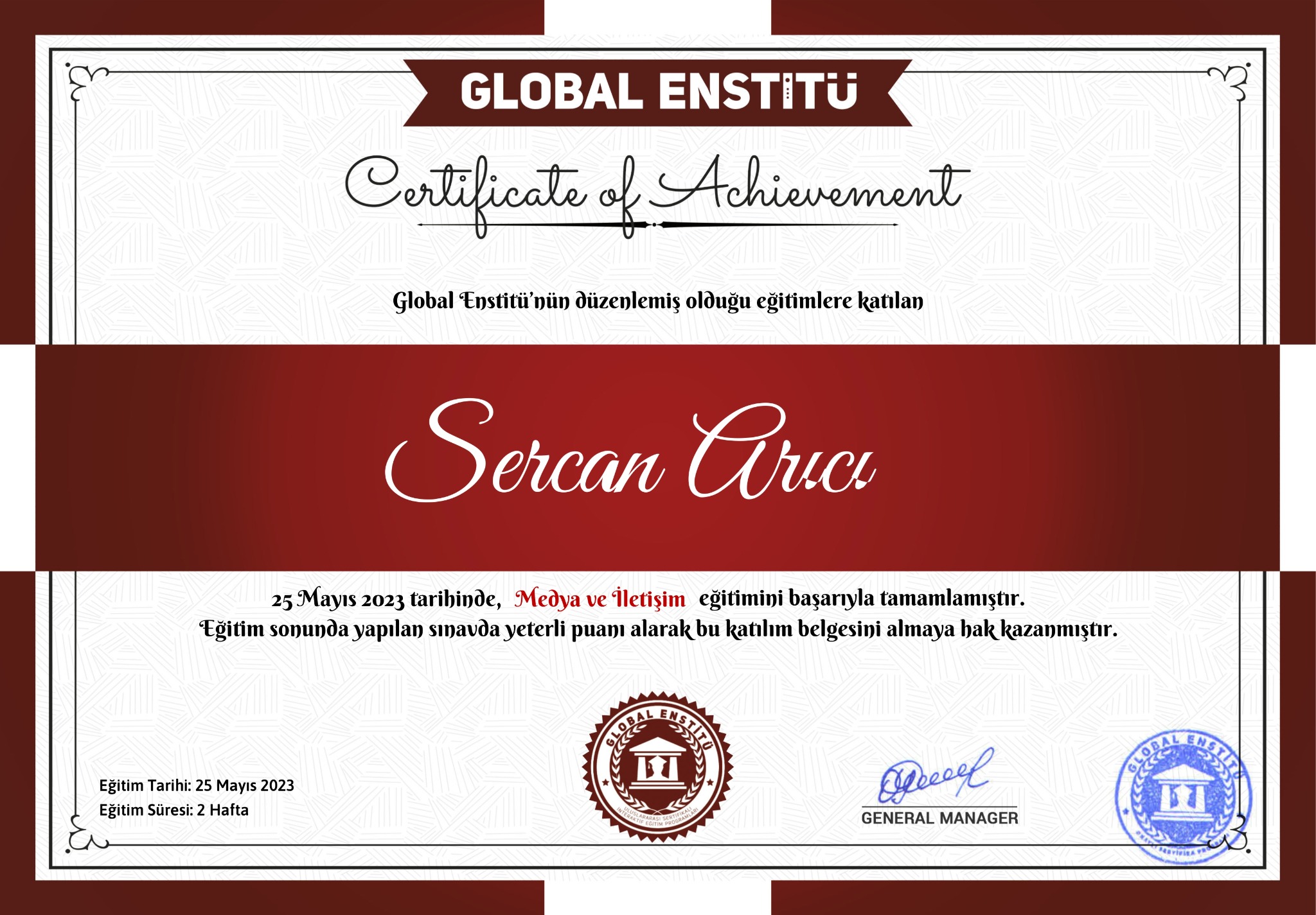 Medya ve İletişim Sertifikası